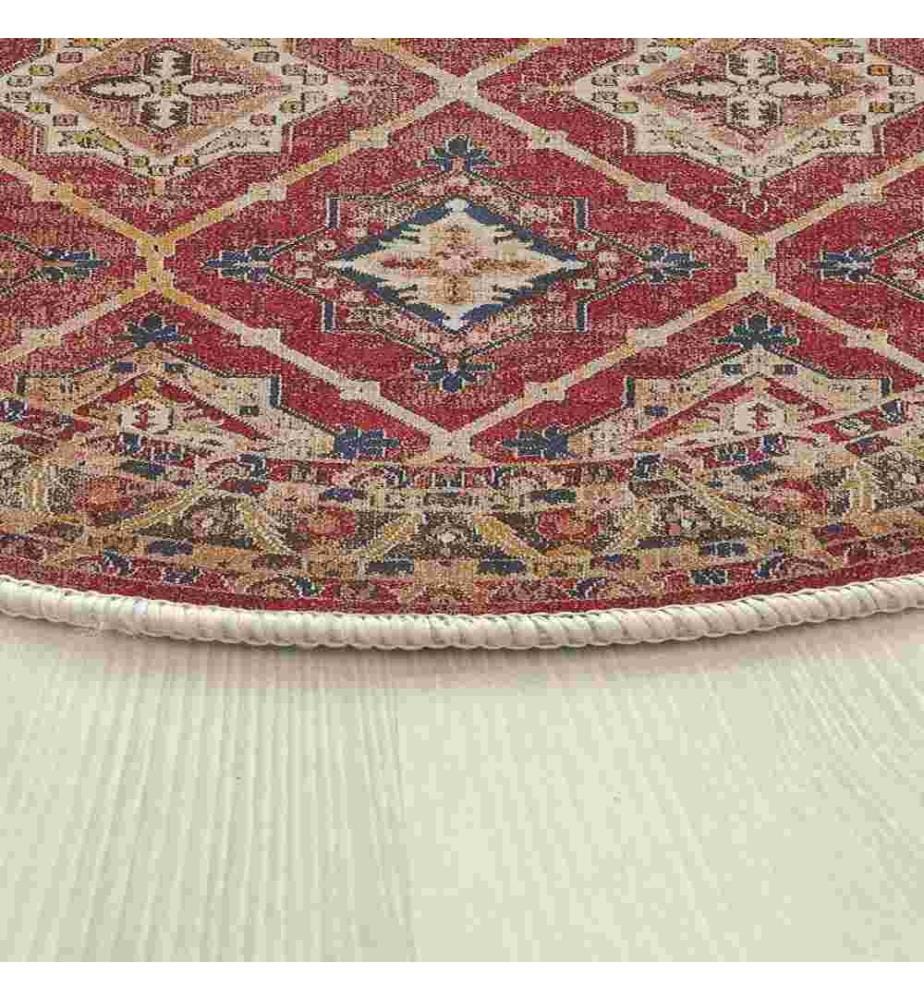 Tappeto, 80 x 80, , Rosso, 70% Cotone - 30% Poliestere, Suola in cotone