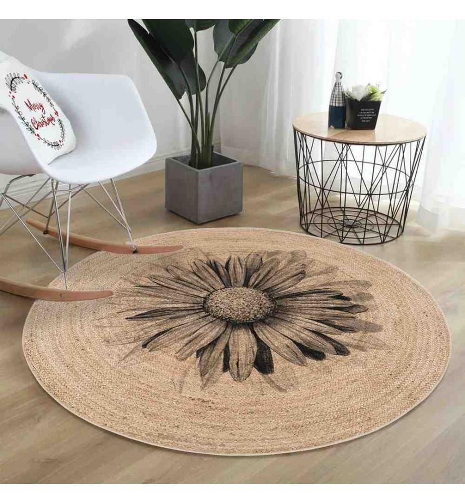 Tappeto, 90 x 90, , Crema, 70% Cotone - 30% Poliestere, Suola in cotone