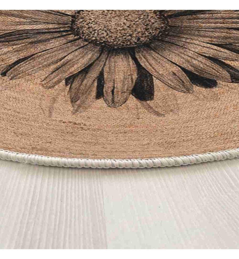 Tappeto, 90 x 90, , Crema, 70% Cotone - 30% Poliestere, Suola in cotone