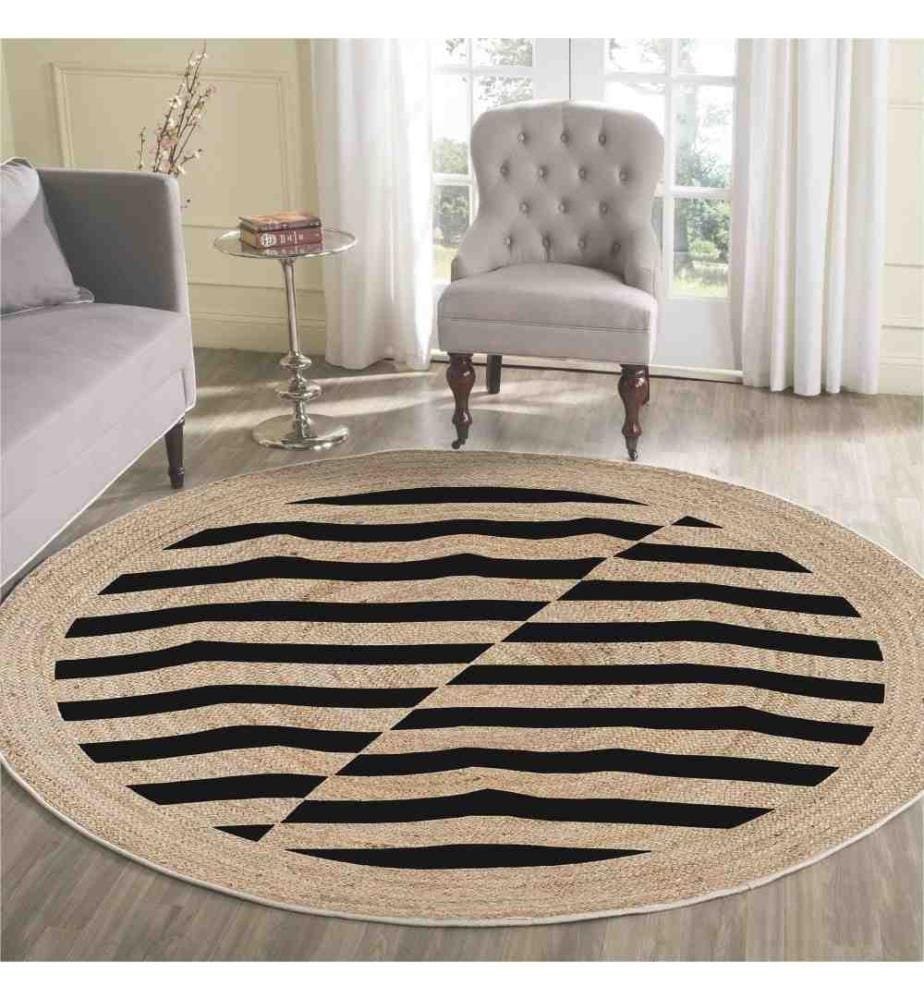 Tappeto, 90 x 90, , Crema, 70% Cotone - 30% Poliestere, Suola in cotone