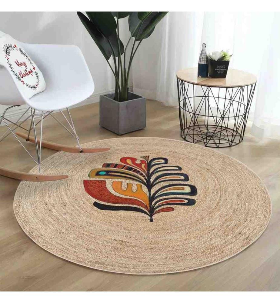 Tappeto, 100 x 100, , Crema, 70% Cotone - 30% Poliestere, Suola in cotone