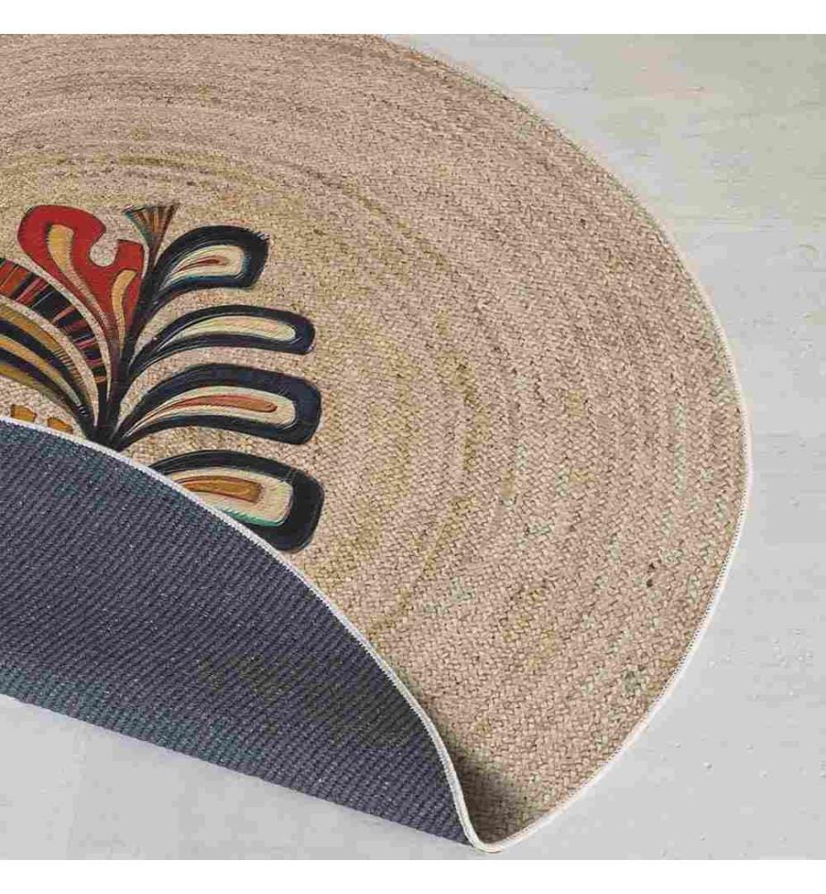 Tappeto, 100 x 100, , Crema, 70% Cotone - 30% Poliestere, Suola in cotone