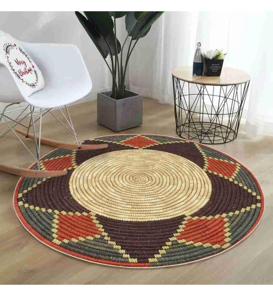 Tappeto, 90 x 90, , Crema, 70% Cotone - 30% Poliestere, Suola in cotone