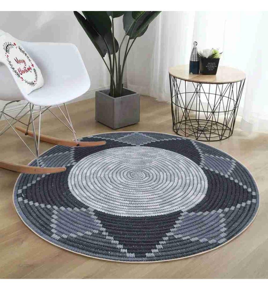 Tappeto, 80 x 80, , Blu, 70% Cotone - 30% Poliestere, Suola in cotone