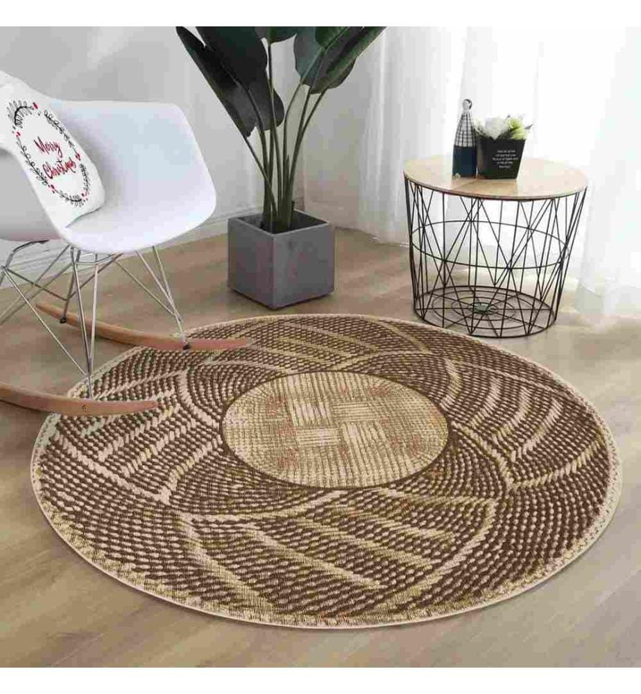 Tappeto, 100 x 100, , Giallo, 70% Cotone - 30% Poliestere, Suola in cotone