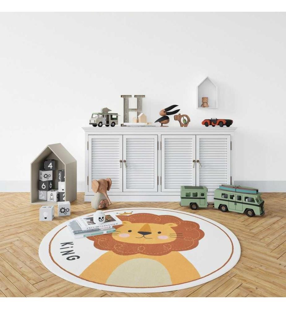 Tapis, 100 x 100, , Blanc, 70% Coton - 30% Polyester, 1435 gr-m²,