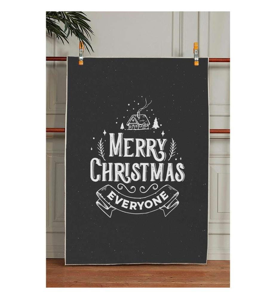 Rug, 80 x 200, , Black, White, 70% Cotton - 30% Polyester, 1450 gr-m²
