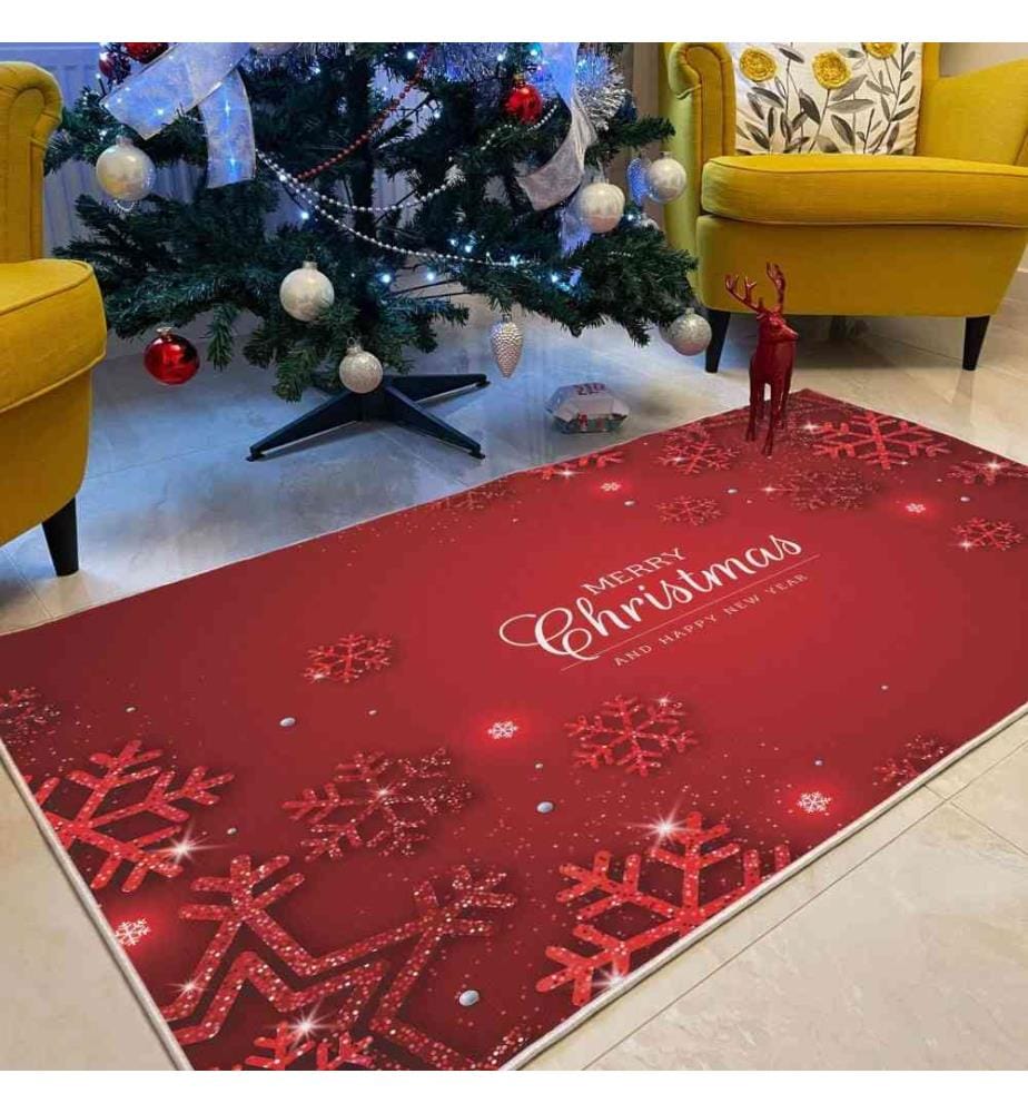 Tapis, 80 x 300, , Rouge, Blanc, 70% Coton - 30% Polyester, 1450 gr-m²,