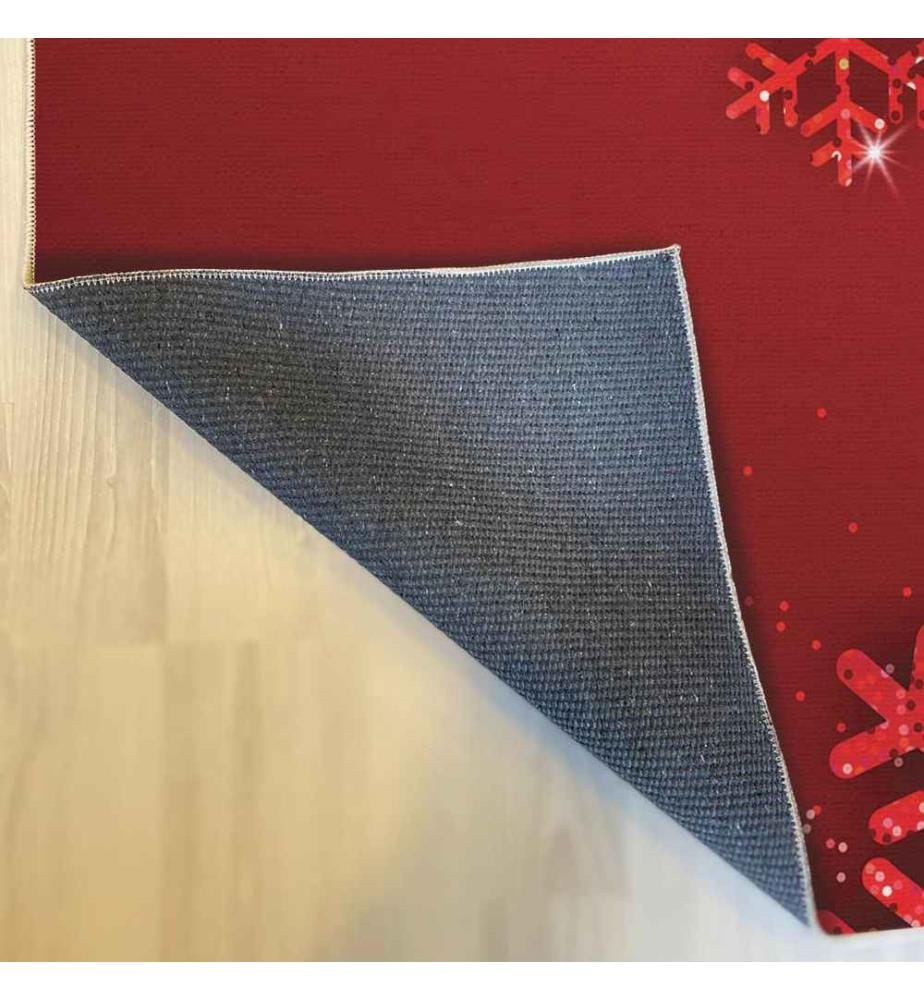 Tapis, 100 x 200, , Rouge, Blanc, 70% Coton - 30% Polyester, 1450 gr-m²,