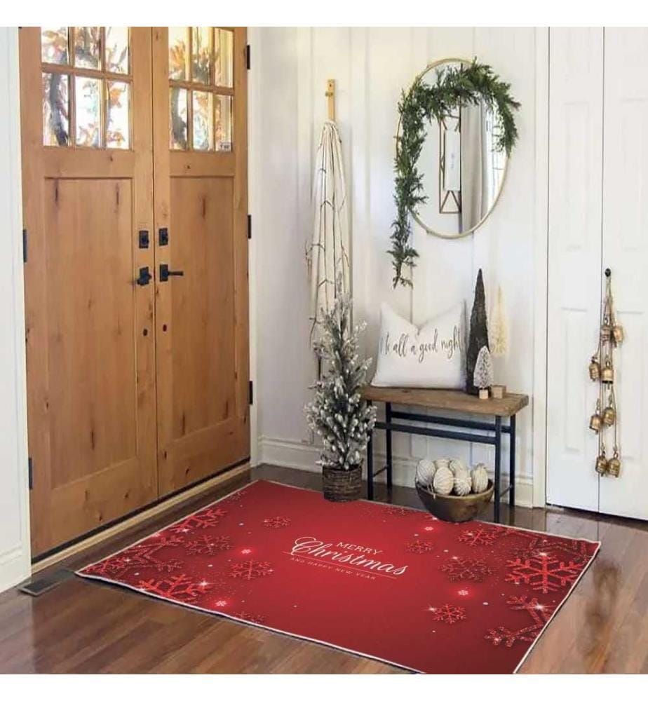 Tapis, 100 x 300, , Rouge, Blanc, 70% Coton - 30% Polyester, 1450 gr-m²,