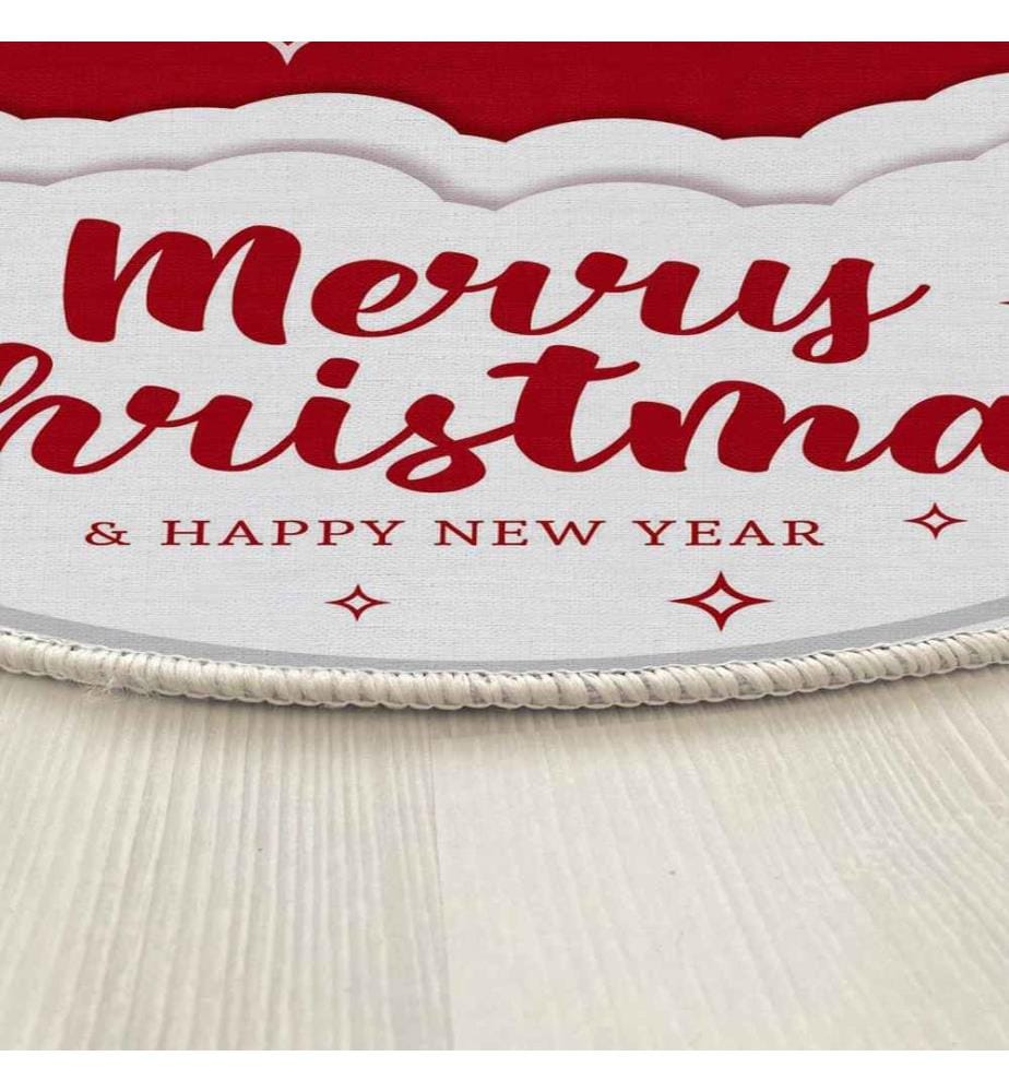 Rug, 120 cm, , Red, White, 70% Cotton - 30% Polyester, 1450 gr-m²