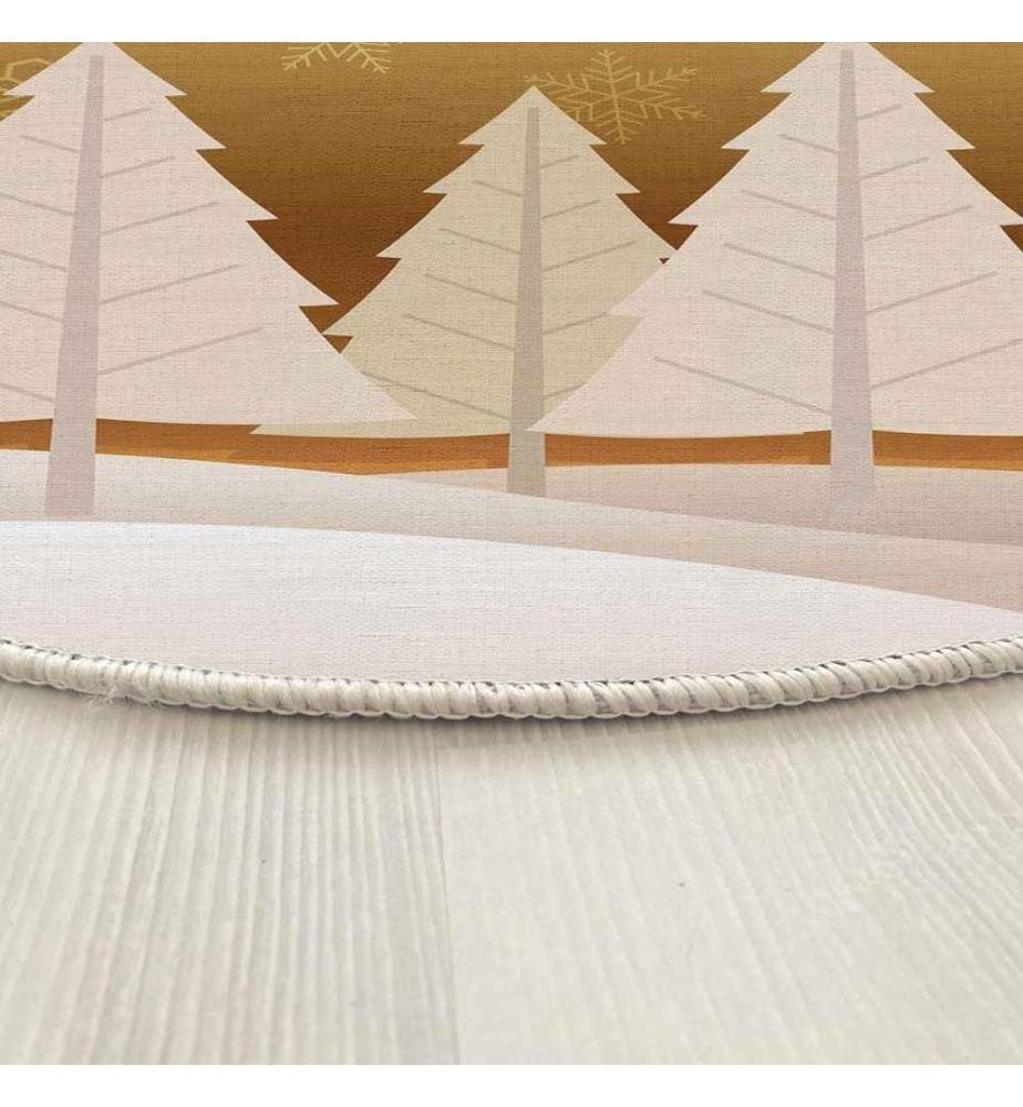 Teppich, 80 cm, , Gold, Weiss, 70% Baumwolle - 30% Polyester, 1450 gr-m²,
