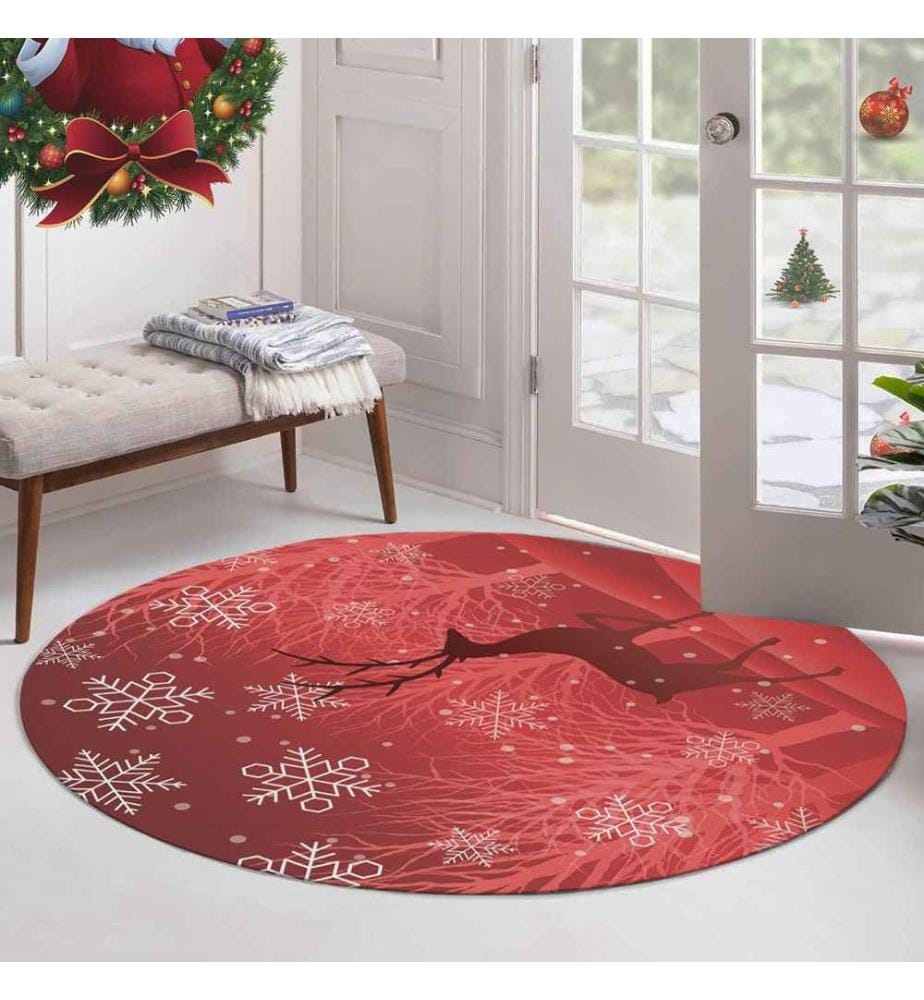 Tappeto, 80 cm, , Rosso, 70% Cotone - 30% Poliestere, 1450 gr-m²,