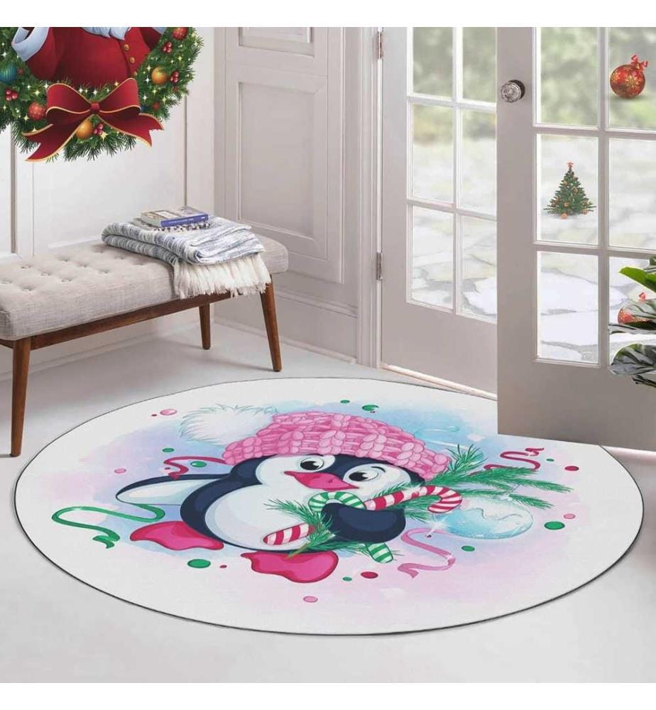 Tappeto, 140 cm, , Multicolore, 70% Cotone - 30% Poliestere, 1450 gr-m²,