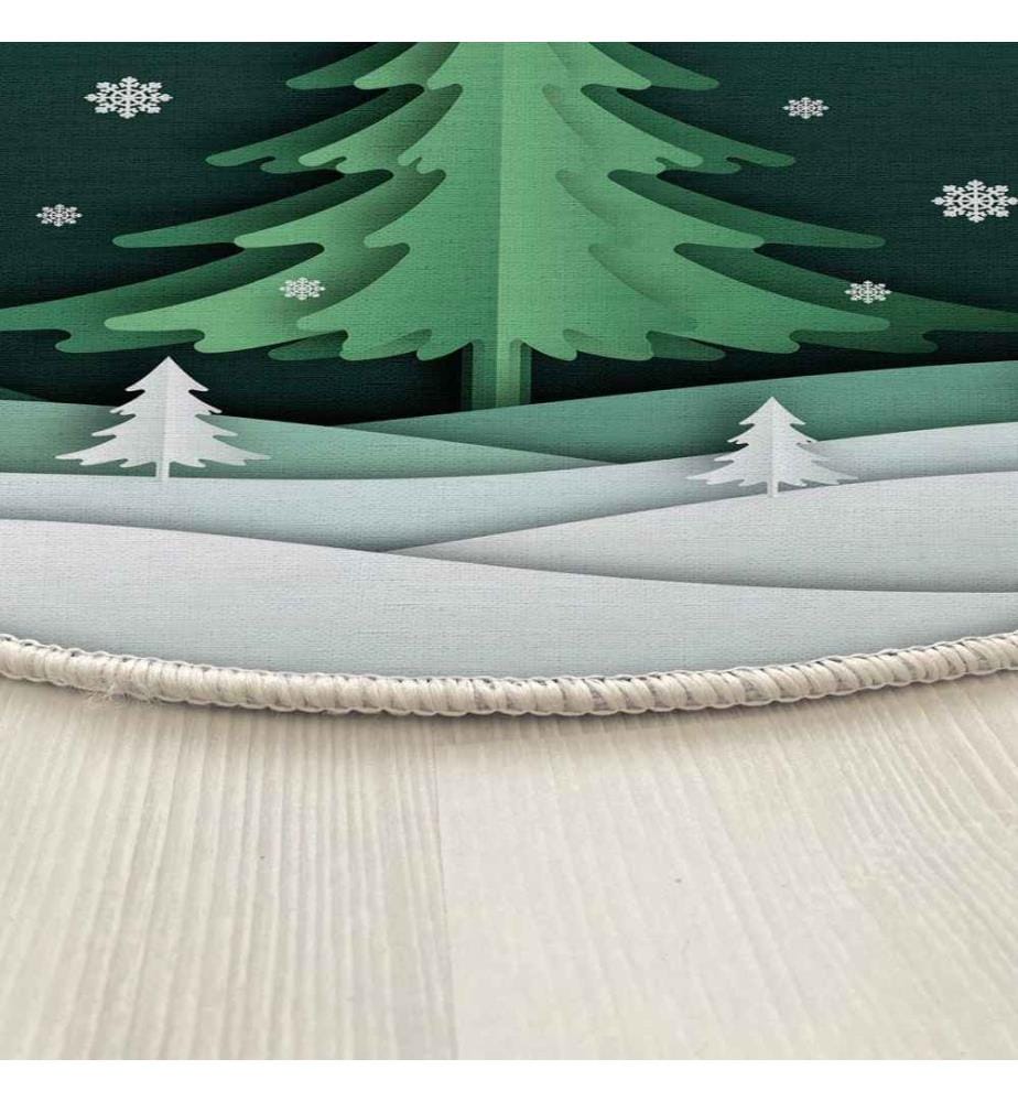 Tapis, 120 cm, , Vert, Blanc, 70% Coton - 30% Polyester, 1450 gr-m²,