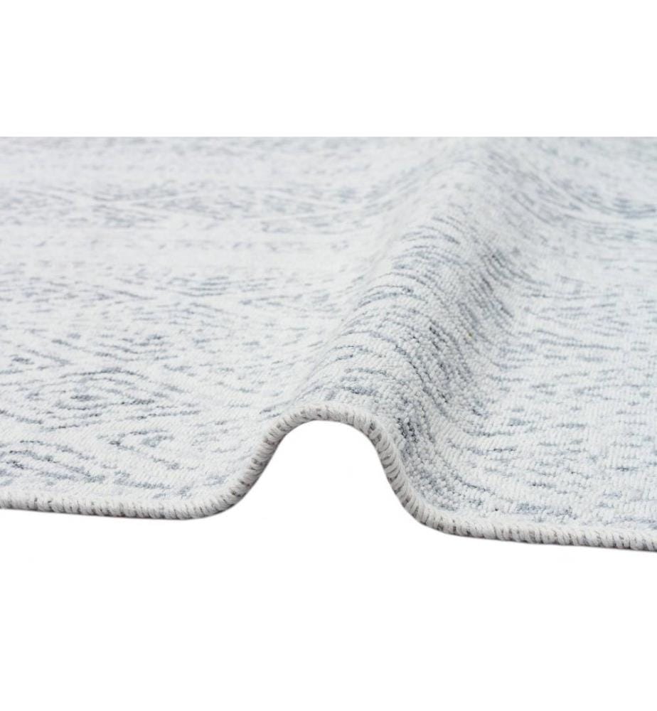 Teppich, 80 x 150, , Grau, Weiss, Baumwolle, kein Flor