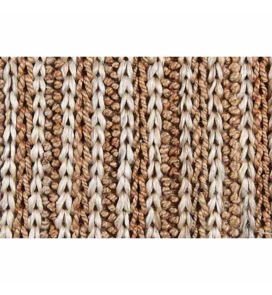 Teppich, 80 x 300, , Braun, Creme, Jute, Handgewebt