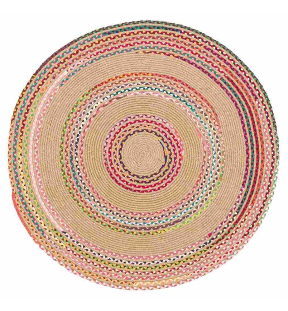 Teppich, 90 x 90, , Multicolor, 50% Baumwolle - 50% Polyester, 2650 gr-m²,