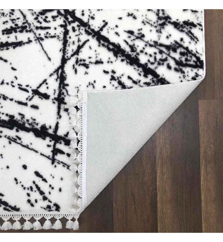 Tapis, 80 x 150, , Noir, Blanc, Polyester, 1500 G-m²,