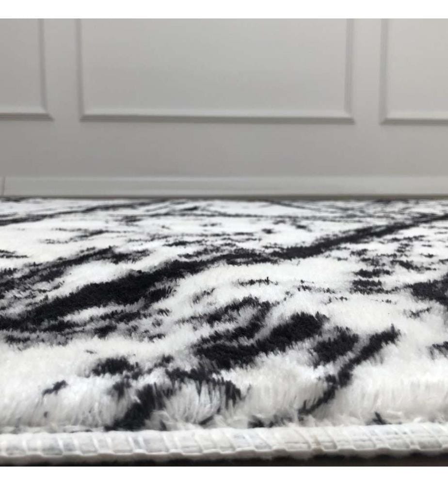 Tapis, 200 x 100, , Noir, Blanc, Polyester, 1500 G-m²,