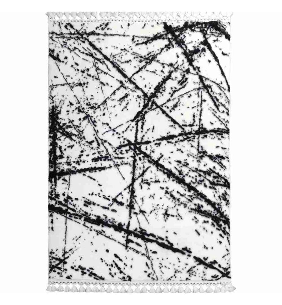 Tapis, 200 x 100, , Noir, Blanc, Polyester, 1500 G-m²,