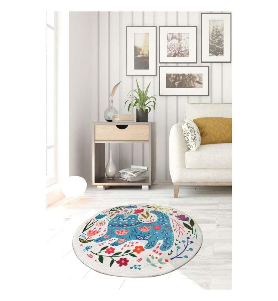 Tapis, 100 cm, , Multicolor, 50% velours - 50% polyester, hauteur des poils 4 mm