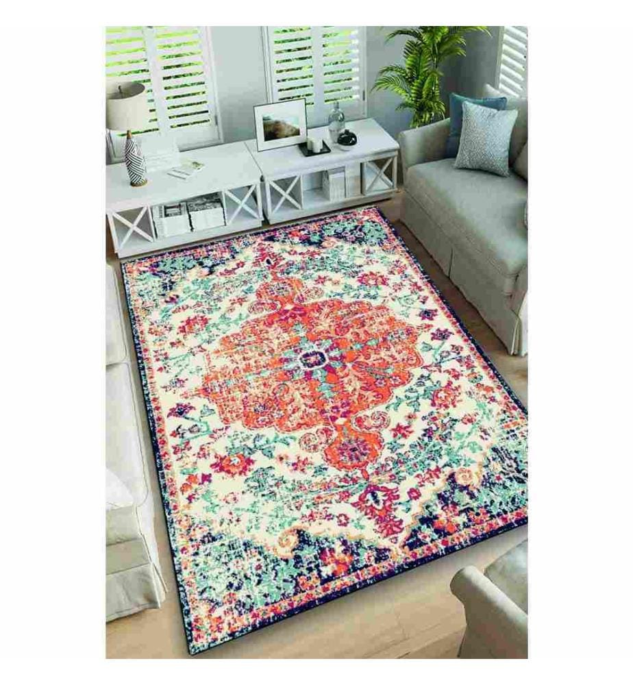 Teppich, 100 x 180, , Multicolor, 70% Baumwolle - 30% Polyester, 1100 gr-m²,