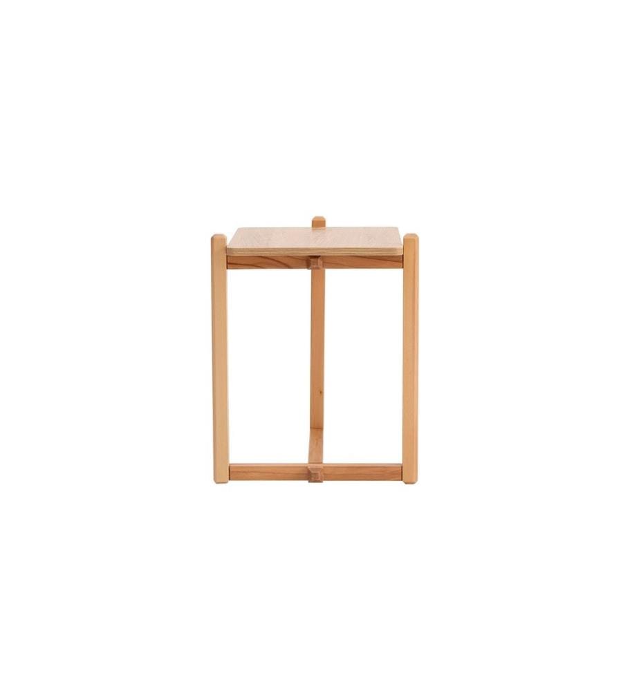 Side Table, Natural, Melamine Coated Chipboard, Wooden Legs