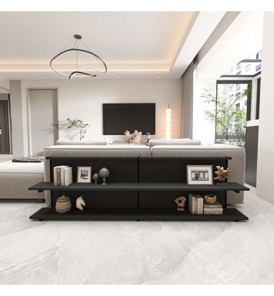 Table d'appoint, Anthracite, 100% panneau de particules mélaminé et métal