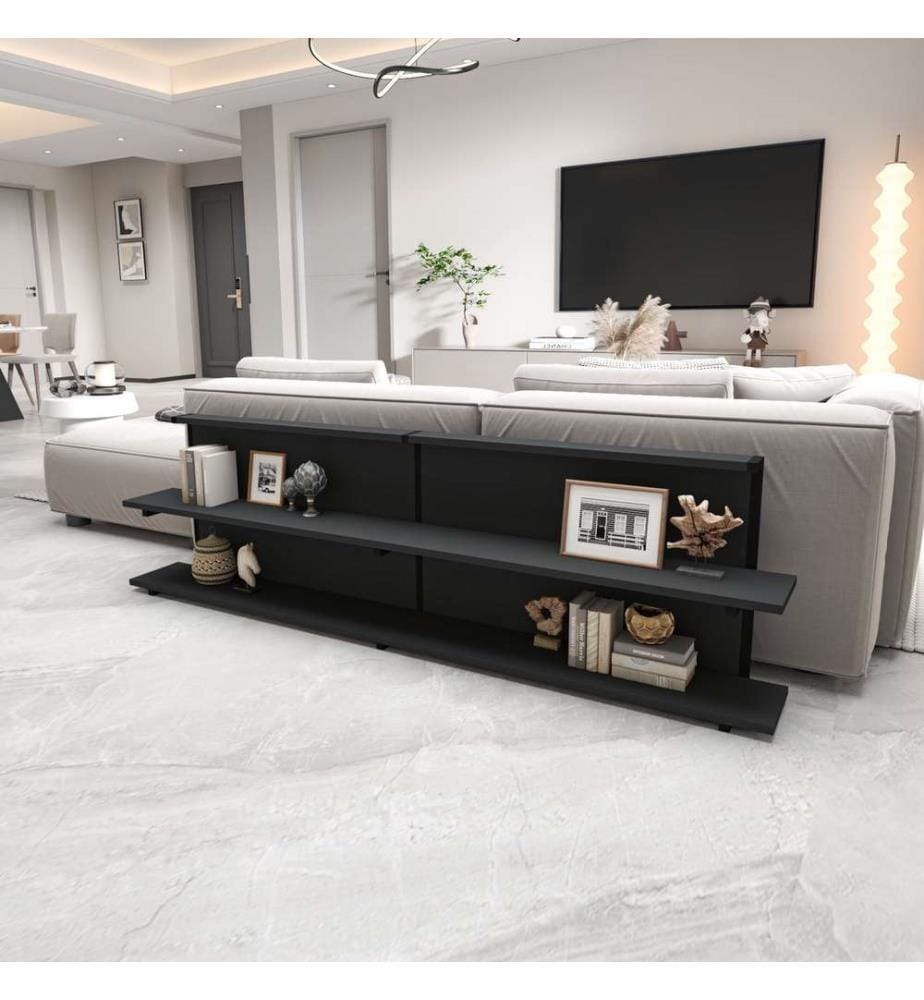 Table d'appoint, Anthracite, 100% panneau de particules mélaminé et métal