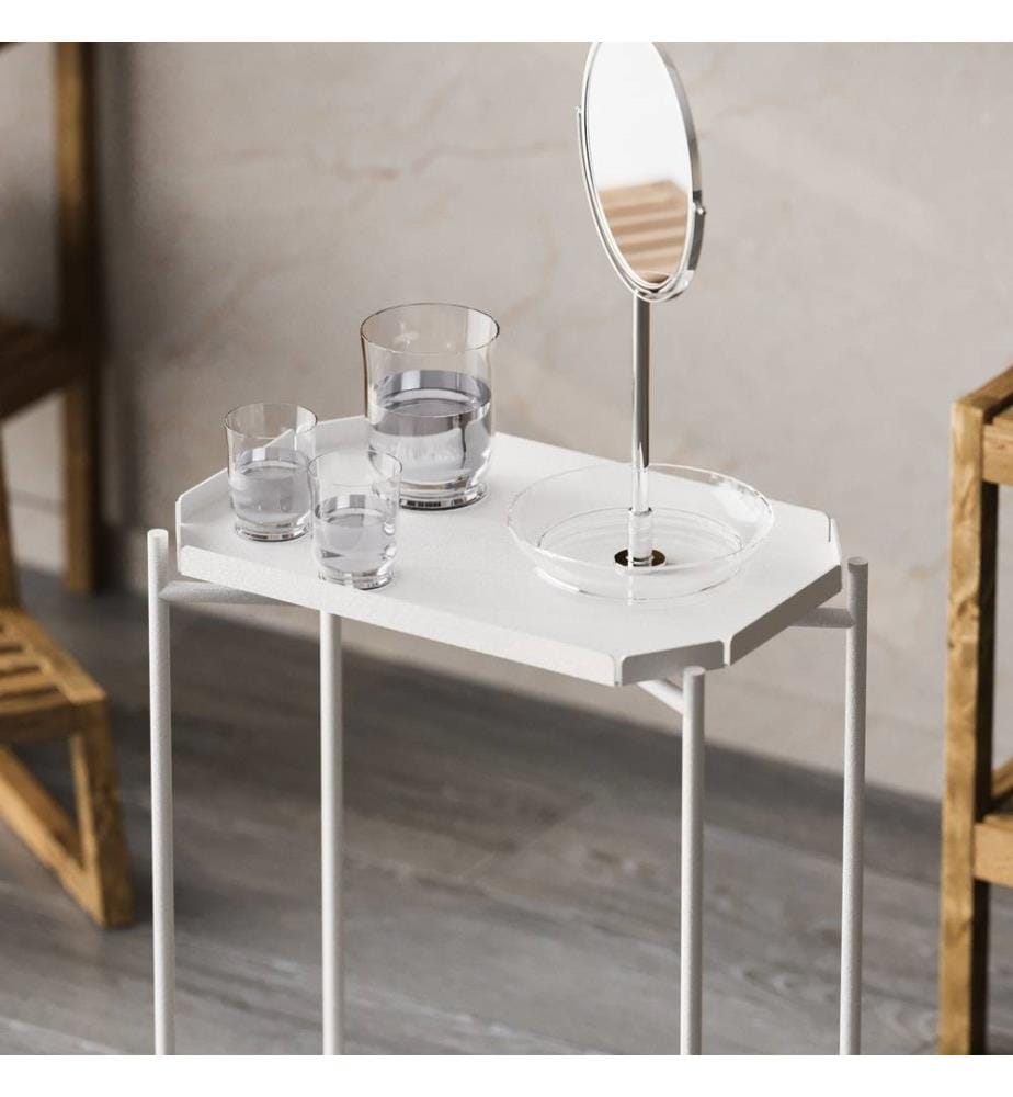 Couchtisch, Weiss, Metall