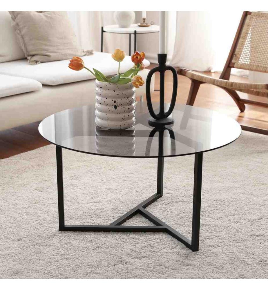 Coffee Table, Fume Black, Metal