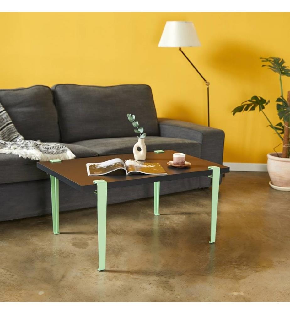 Table basse, Anthracite Mint Green, panneau de particules mélaminé