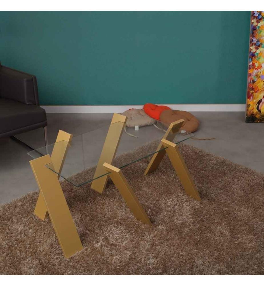 Table basse, Mustard, panneau de particules mélaminé