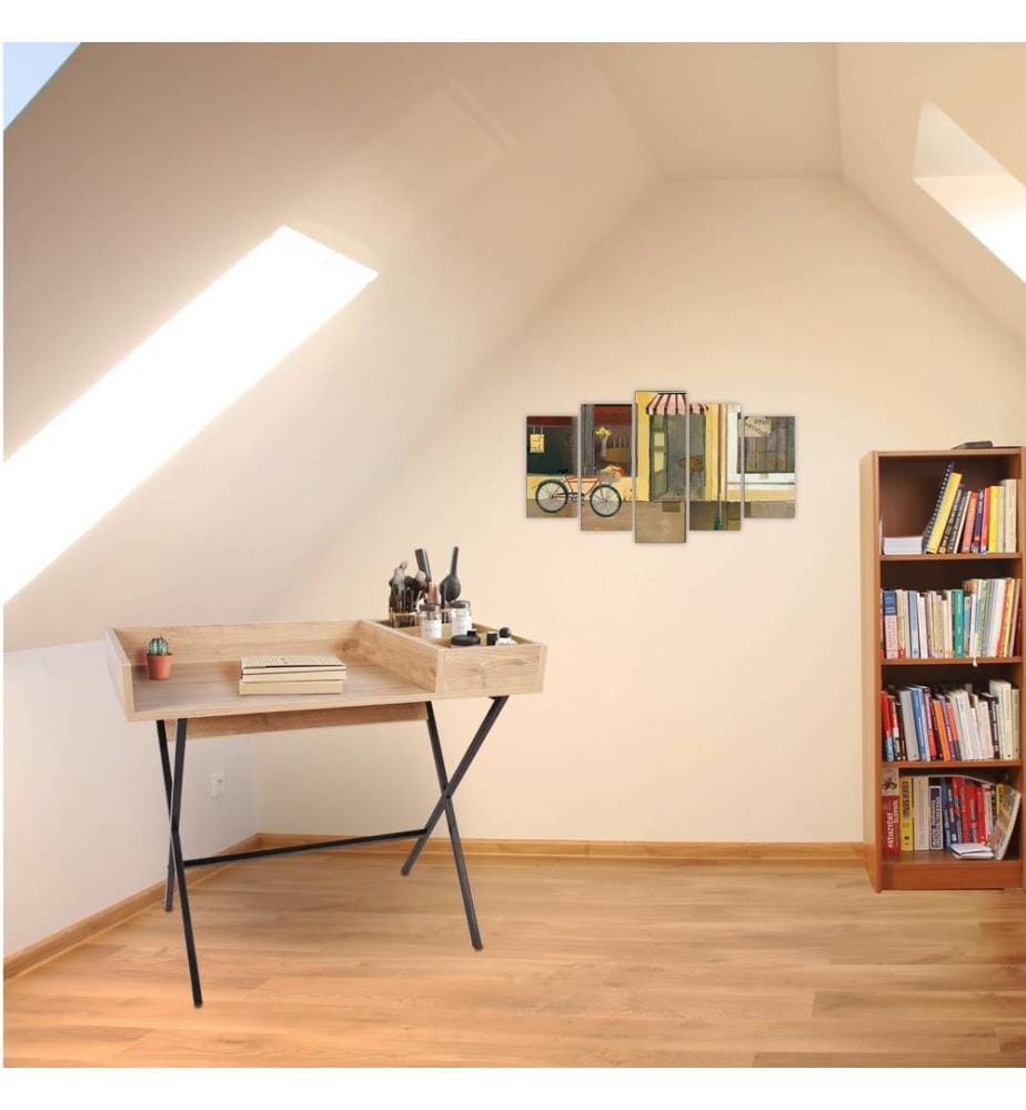 Bureau d'étude, chêne noir, panneau de particules mélaminé