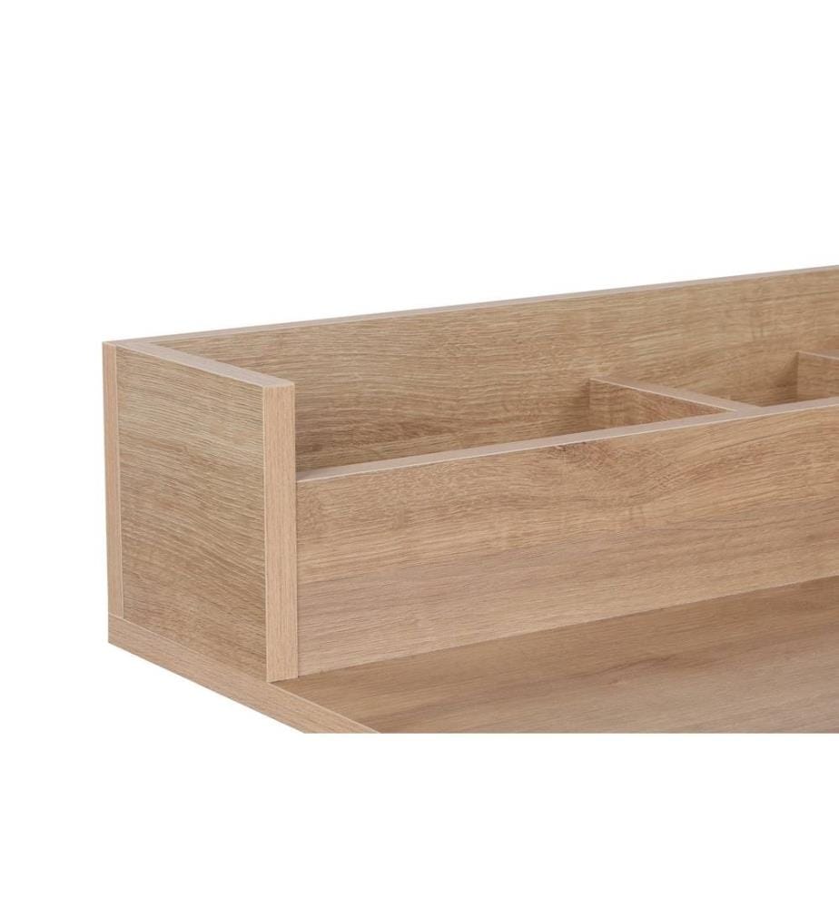 Schminktisch, Nussbaum Schwarz, Melaminbeschichtete Spanplatte