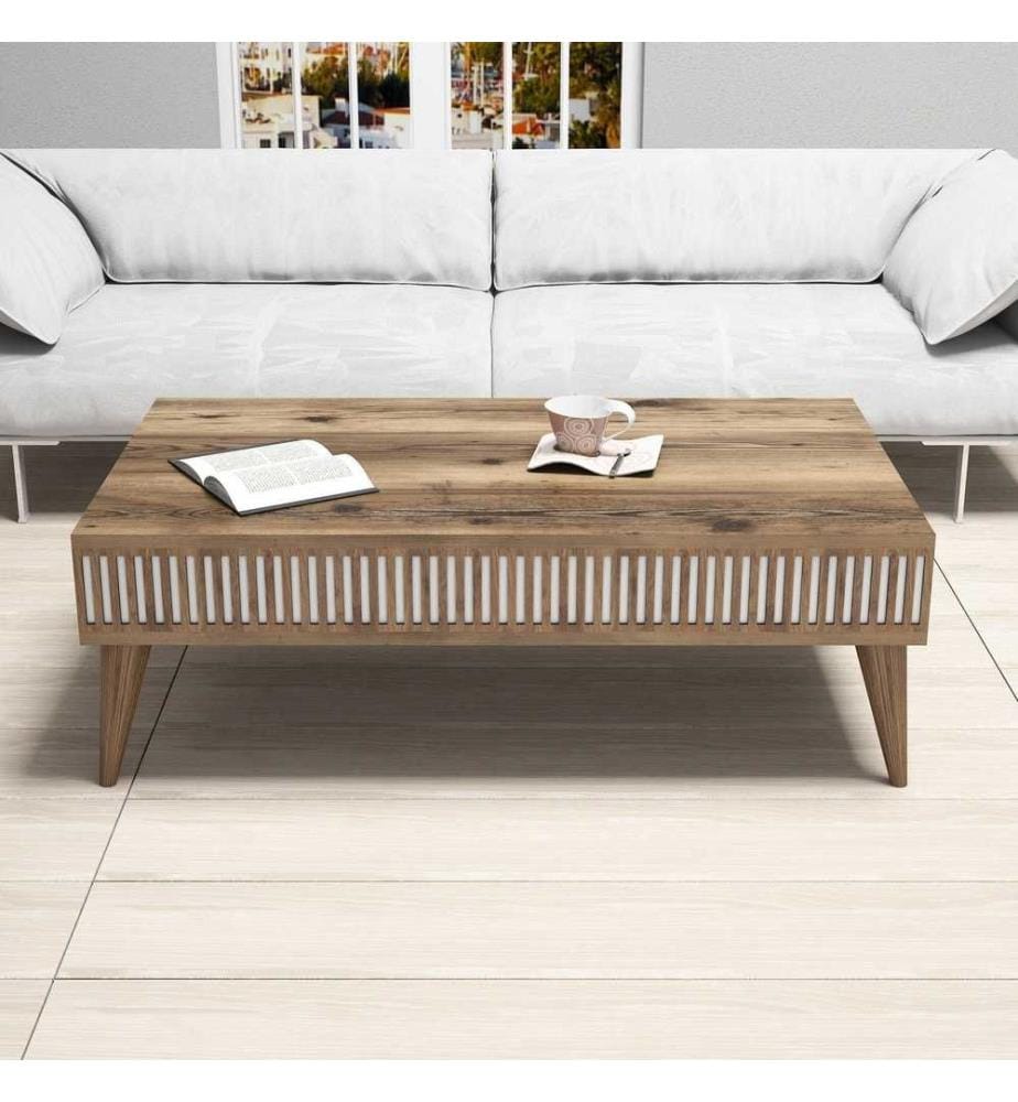 Coffee Table, Walnut, Melamine Coated Particle Board