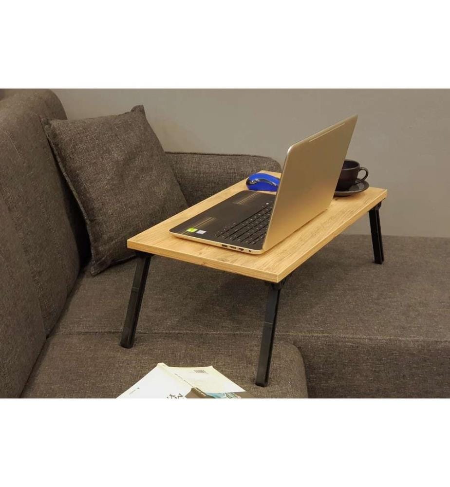 Laptop-Stehpult, Atlantic Pine Schwarz, Melaminbeschichtete Spanplatte