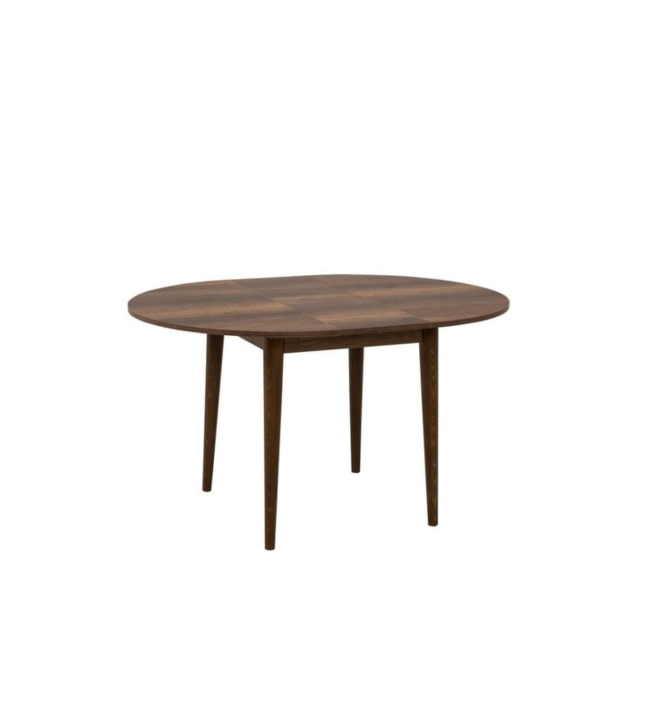 Table de salle à manger à rallonge, noyer, panneau de particules mélaminé