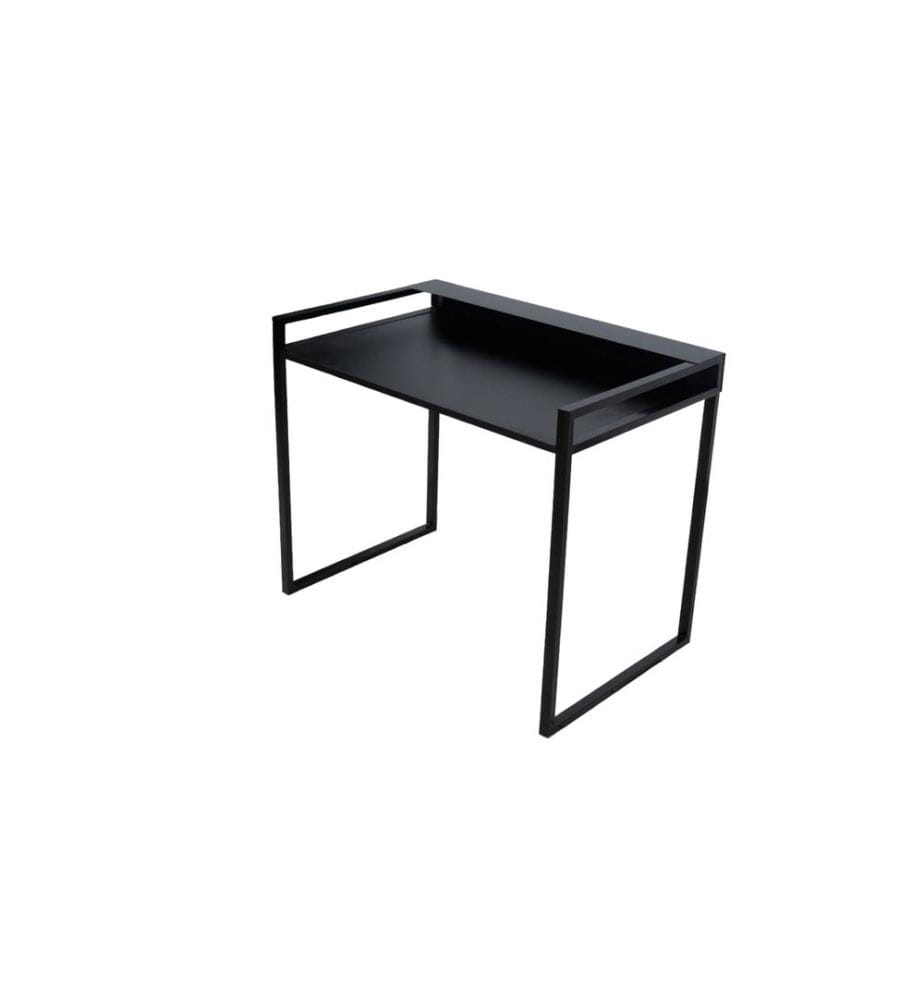 Bureau, noir, 100 % AGRAGÉ MÉLAMINE, structure : 100 % MÉTAL