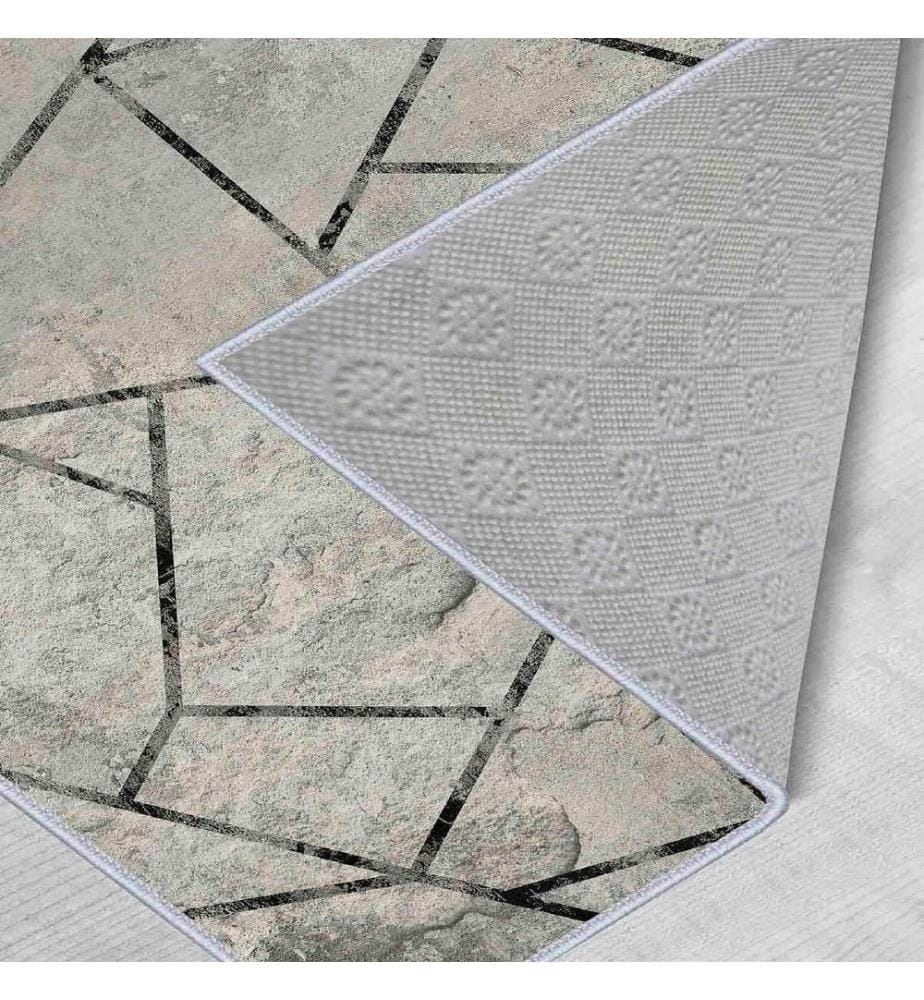 Teppich, Grau, Schwarz, 100% Polyester, 50 x 80 cm