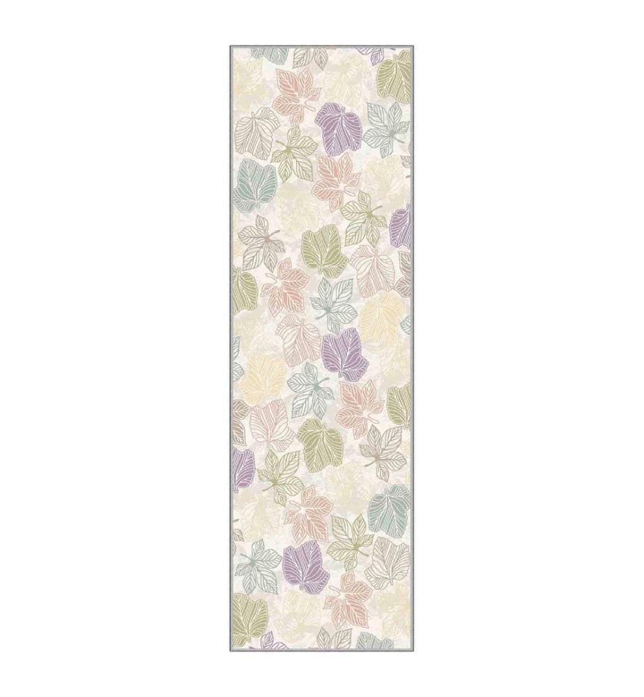 Tappeto, verde, viola, blu, arancione, crema, 100% poliestere, 80 x 100 cm