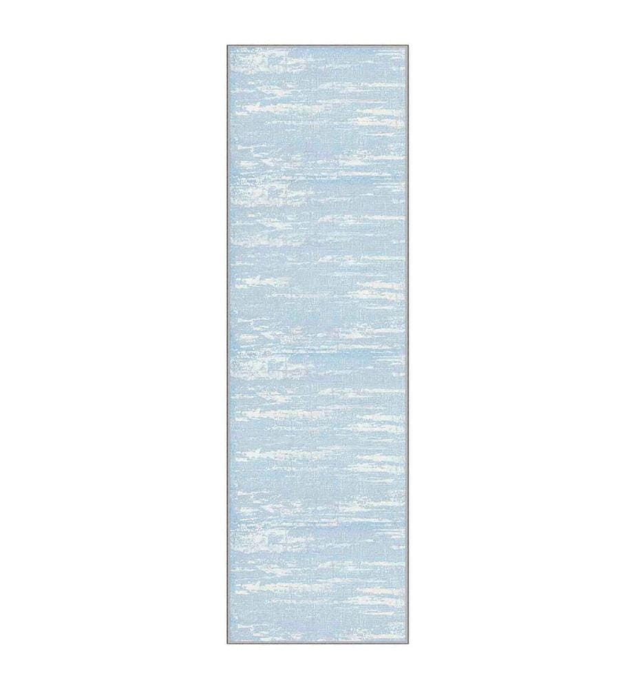 Tappeto, Blu, Crema, 100% poliestere, 80 x 100 cm