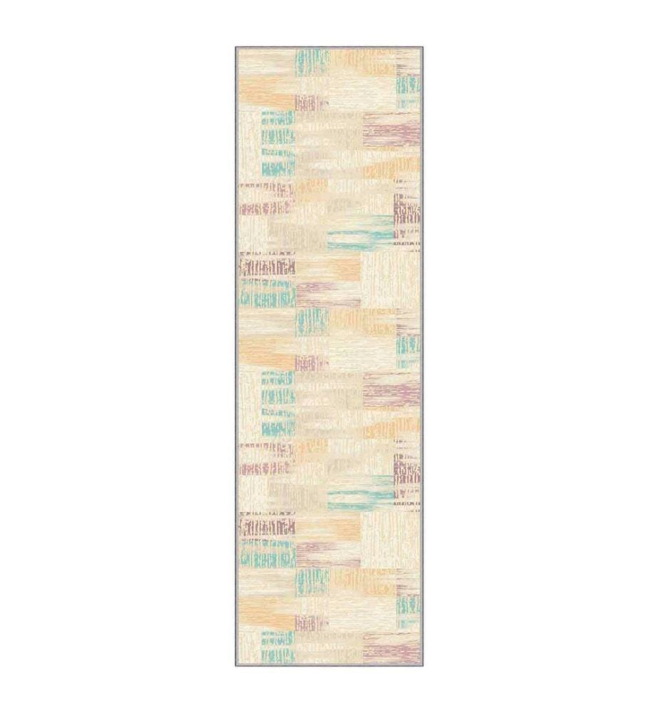 Tappeto, Crema, Giallo, Blu, Visone, 100% poliestere, 50 x 80 cm