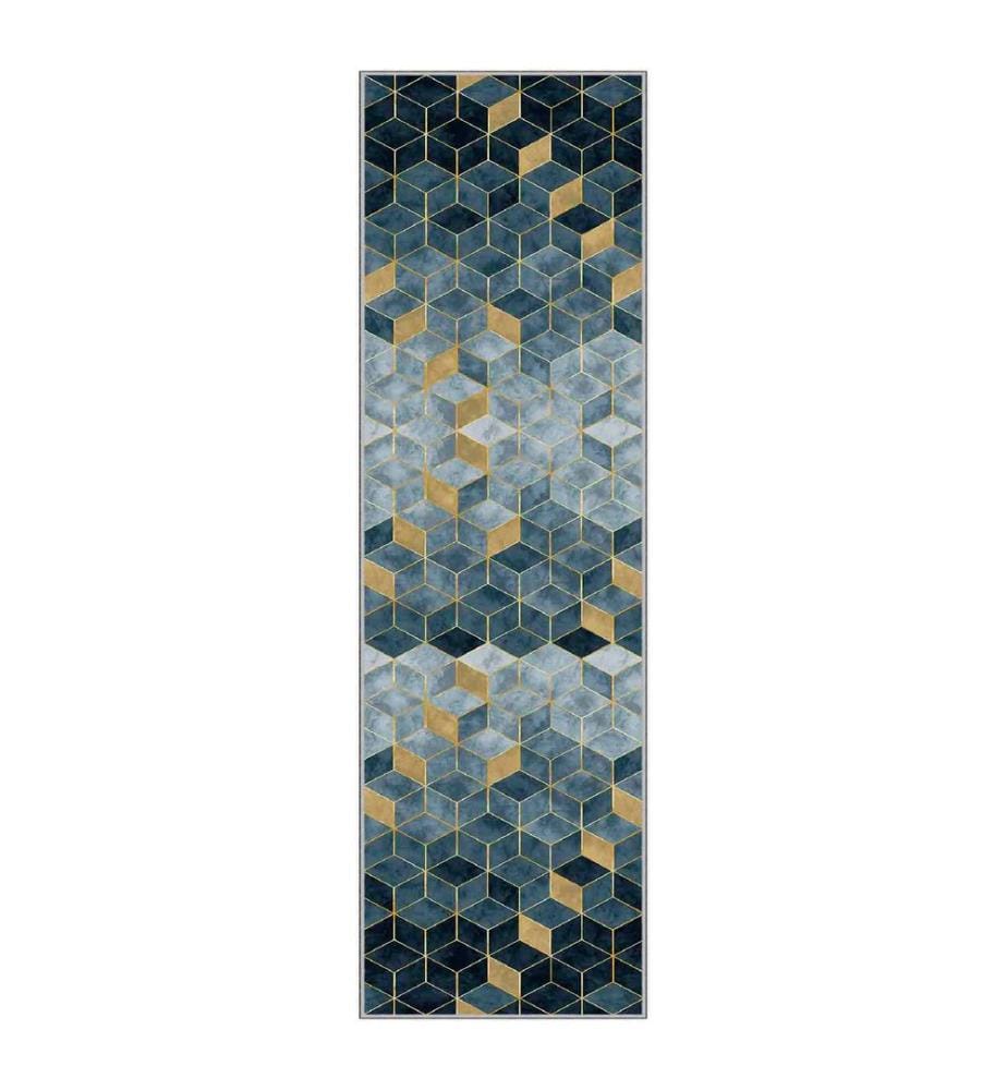 Carpet, Green, Gold, Dark Green, 100% Polyester, 50 x 80 cm