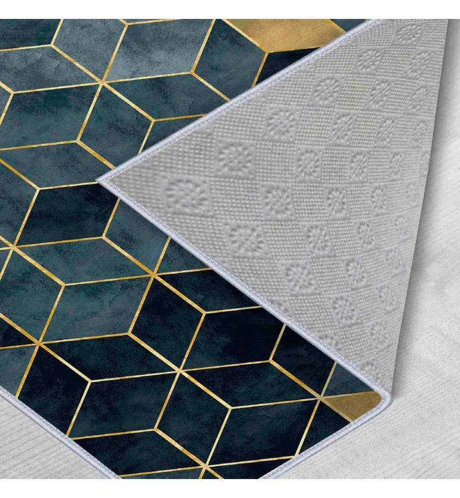Carpet, Green, Gold, Dark Green, 100% Polyester, 50 x 80 cm
