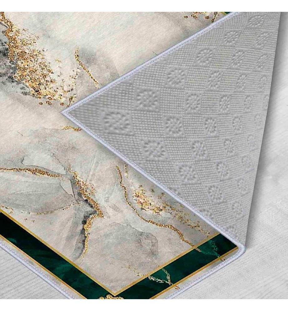 Tappeto, Crema, Oro, Verde, 100% poliestere, 80 x 100 cm
