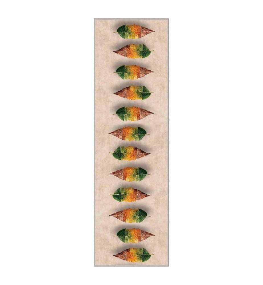 Tappeto, Crema, Arancione, Verde, Marrone, 100% poliestere, 50 x 80 cm