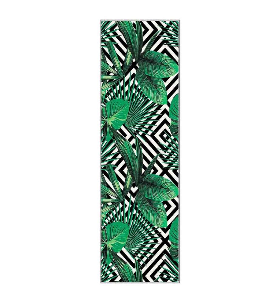 Tappeto, Bianco, Verde, Nero, 100% Poliestere, 80 x 100 cm