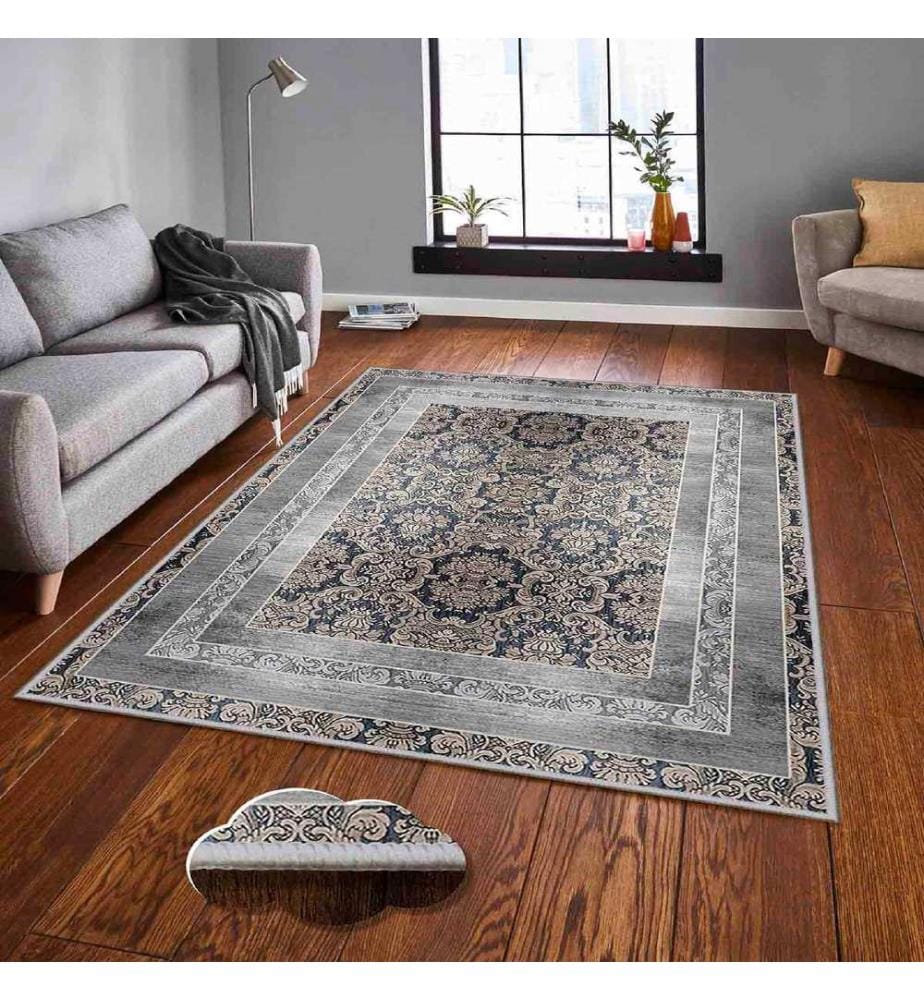 Tappeto, Bianco, Visone, Grigio, 100% poliestere, 50 x 80 cm